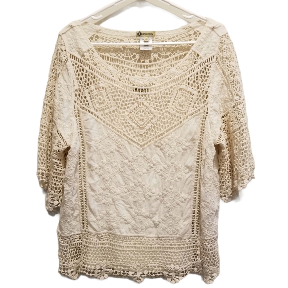 Democracy Boho Style Women's Embroidered Top